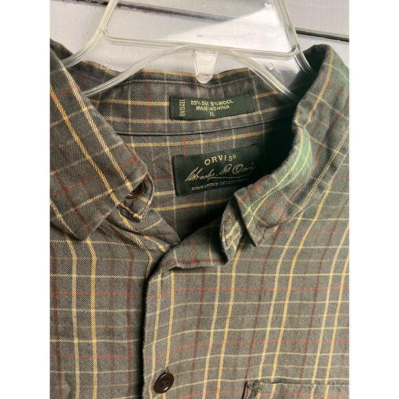 Men's Orvis Signature Collection Silk and Wool Button Down Shirt -- Size XL - Picture 2 of 5